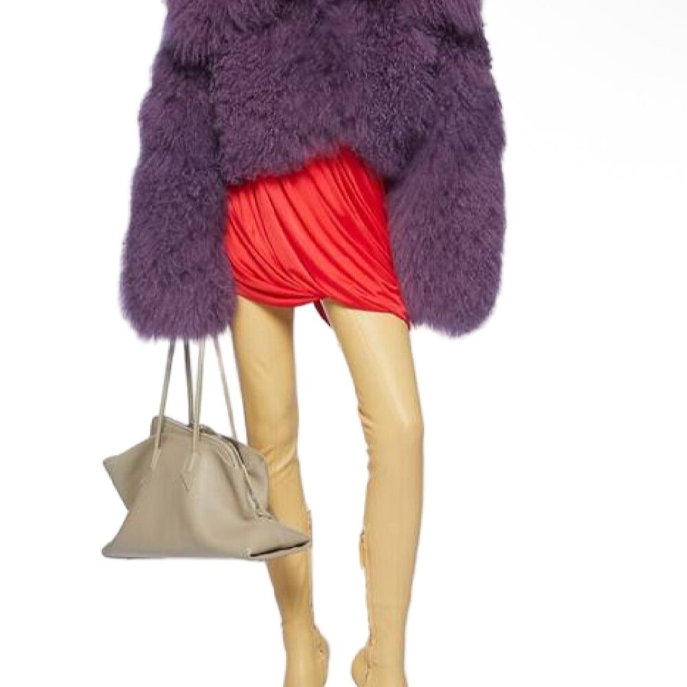 THE ATTICO Mongolia Fur Bomber Jacket Sz-42